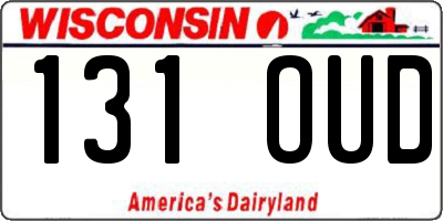 WI license plate 131OUD
