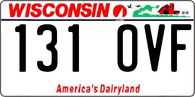 WI license plate 131OVF