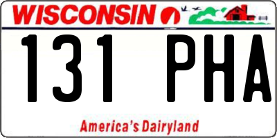 WI license plate 131PHA