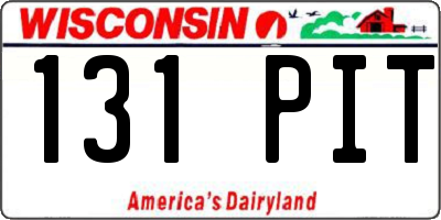 WI license plate 131PIT