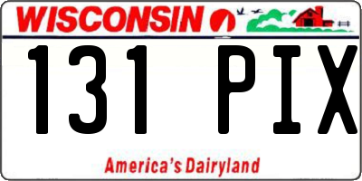 WI license plate 131PIX