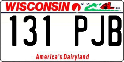 WI license plate 131PJB