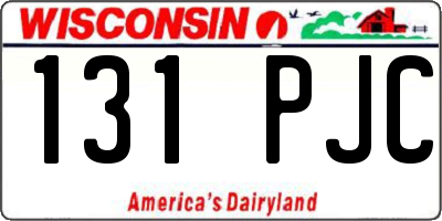 WI license plate 131PJC