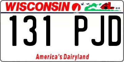 WI license plate 131PJD