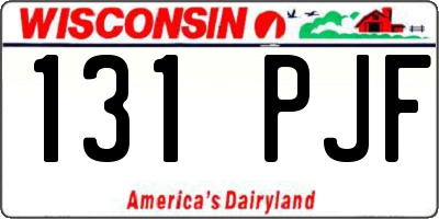 WI license plate 131PJF