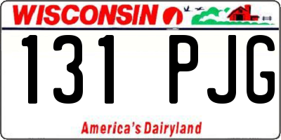 WI license plate 131PJG