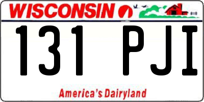 WI license plate 131PJI