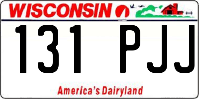 WI license plate 131PJJ