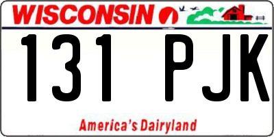 WI license plate 131PJK