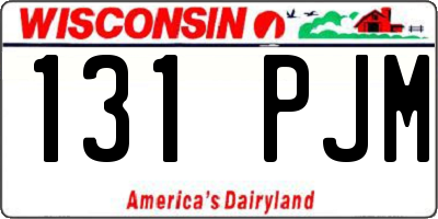 WI license plate 131PJM