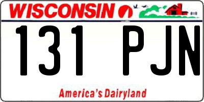 WI license plate 131PJN
