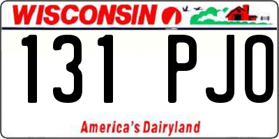 WI license plate 131PJO