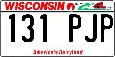 WI license plate 131PJP