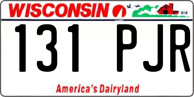 WI license plate 131PJR