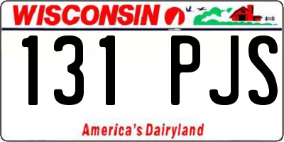 WI license plate 131PJS