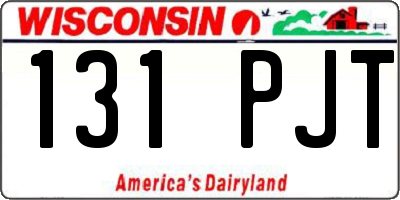 WI license plate 131PJT