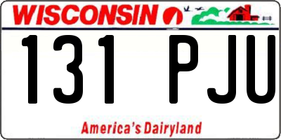 WI license plate 131PJU