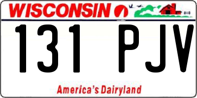 WI license plate 131PJV