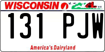 WI license plate 131PJW