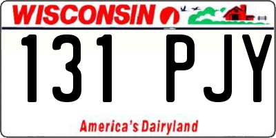 WI license plate 131PJY