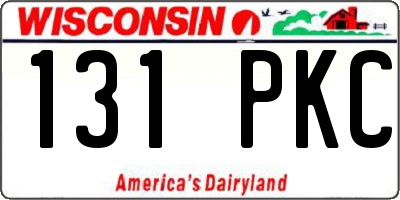 WI license plate 131PKC