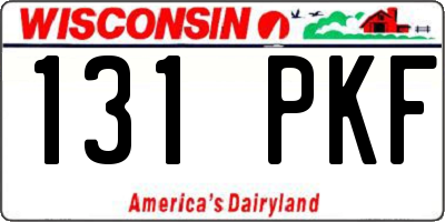 WI license plate 131PKF