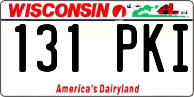 WI license plate 131PKI