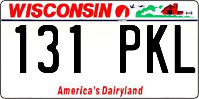 WI license plate 131PKL