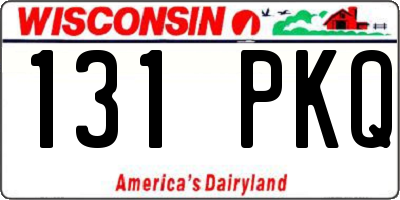 WI license plate 131PKQ