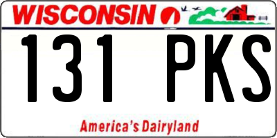 WI license plate 131PKS
