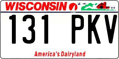 WI license plate 131PKV