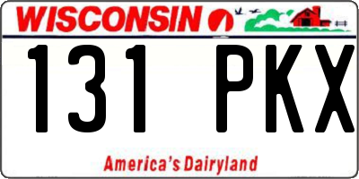 WI license plate 131PKX