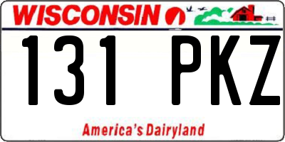 WI license plate 131PKZ