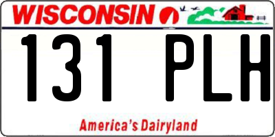 WI license plate 131PLH