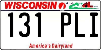 WI license plate 131PLI