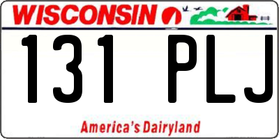 WI license plate 131PLJ