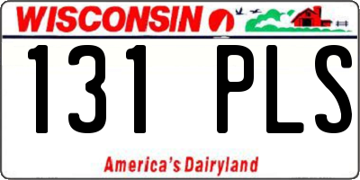 WI license plate 131PLS