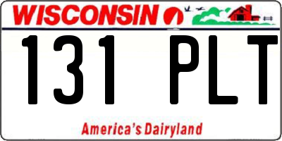WI license plate 131PLT