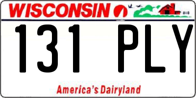 WI license plate 131PLY