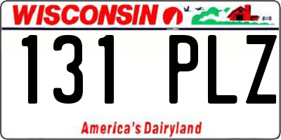 WI license plate 131PLZ