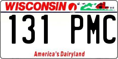 WI license plate 131PMC