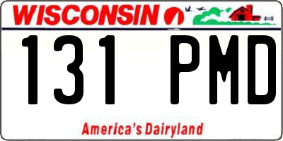 WI license plate 131PMD