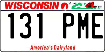 WI license plate 131PME