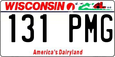 WI license plate 131PMG