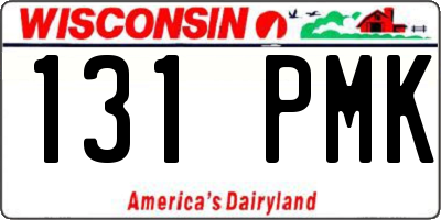 WI license plate 131PMK