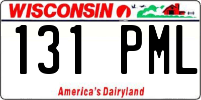 WI license plate 131PML