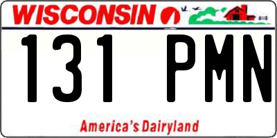 WI license plate 131PMN