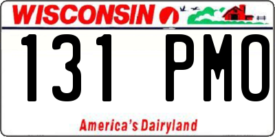 WI license plate 131PMO