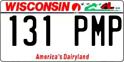 WI license plate 131PMP