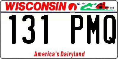 WI license plate 131PMQ